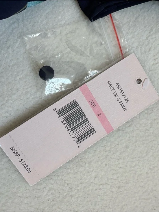 (NWT) NANETTE LEPORE Navy Floral Print Pintuck Dress - Picture 12 of 16